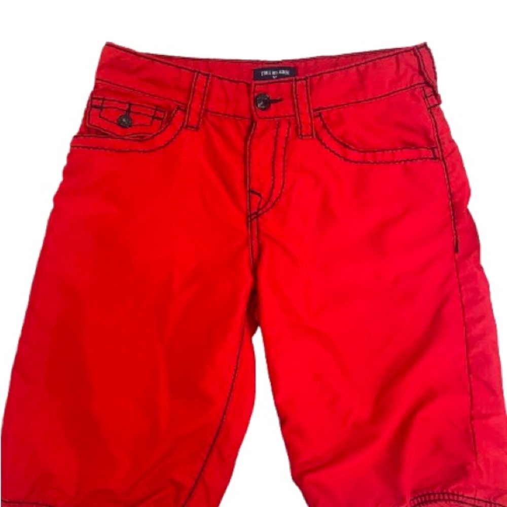 True Religion Men’s Swimwear Red Bathing Suit Swim Shorts Size 29 Board shorts